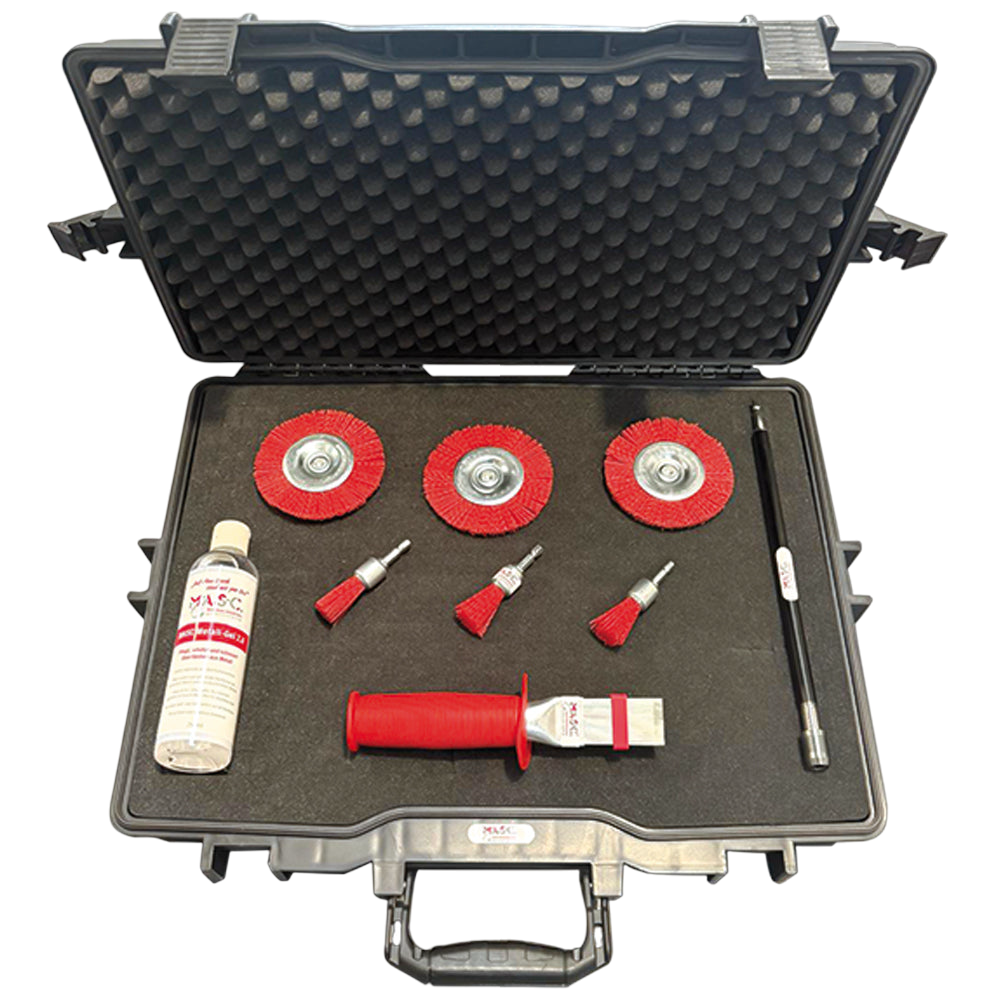 MASC Blechschleifbürsten Aufrau Set im Koffer