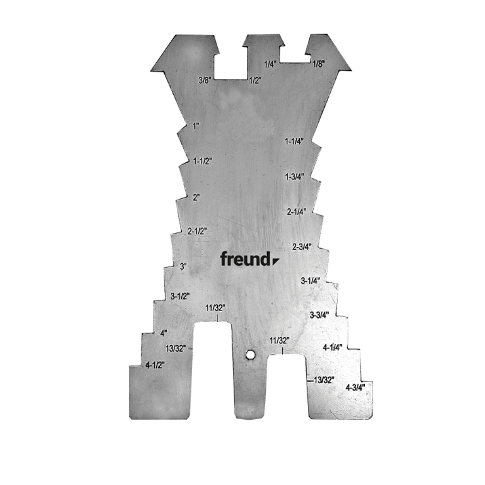 Freund Anreißschablone, gerade Form, Inch