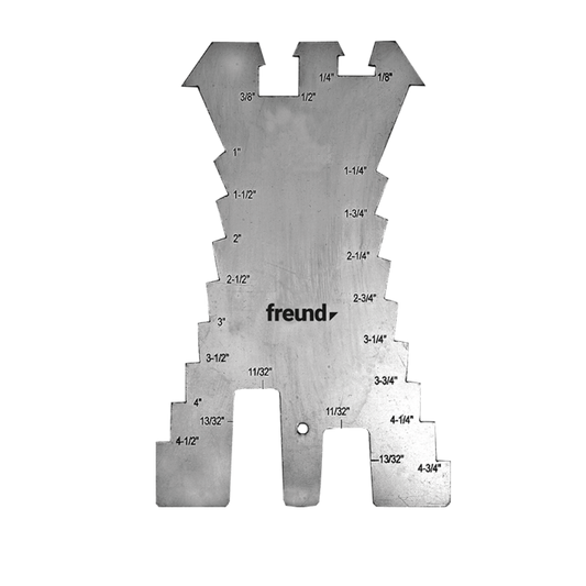 Freund Anreißschablone, gerade Form, Inch
